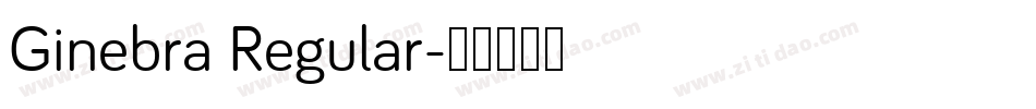 Ginebra Regular字体转换